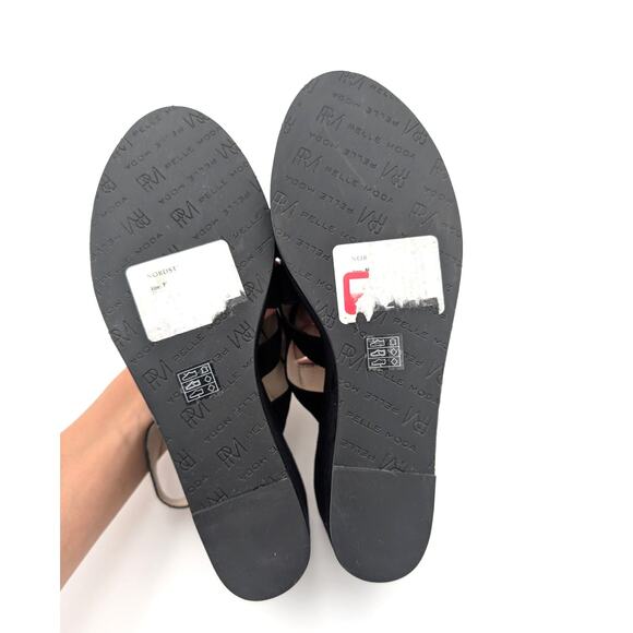 Pelle Moda Kym Platform Wedge Heel Sandal Open Toe Women's Black Size US8M EU39 - Picture 8 of 12